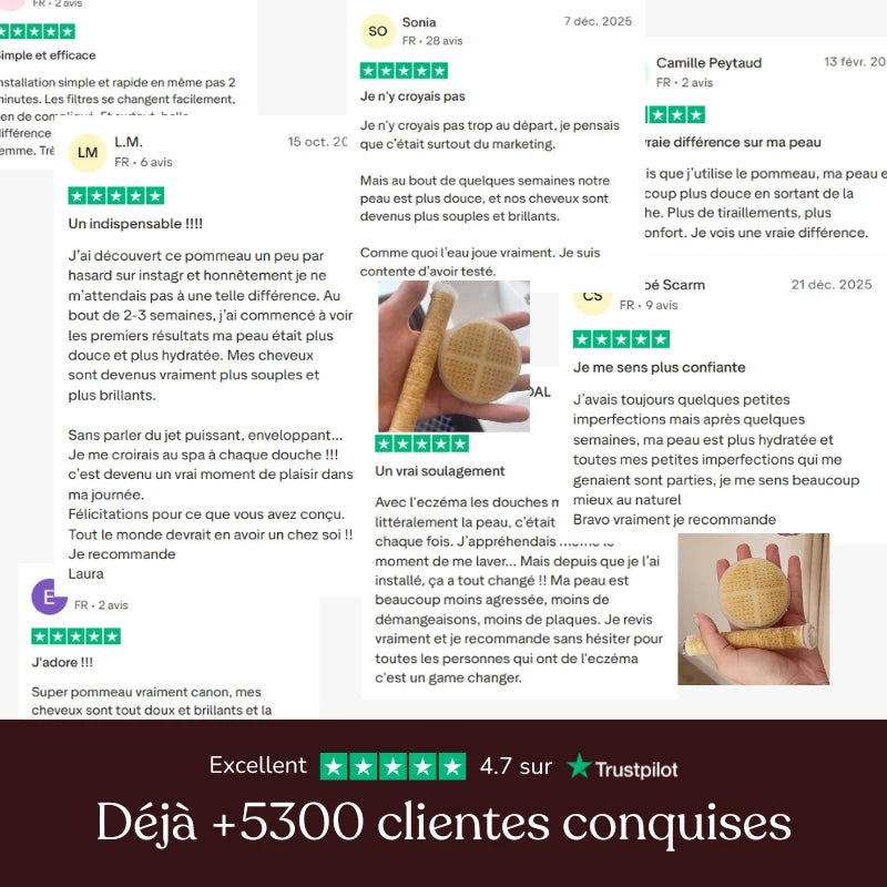 Pommeau de douche filtrant